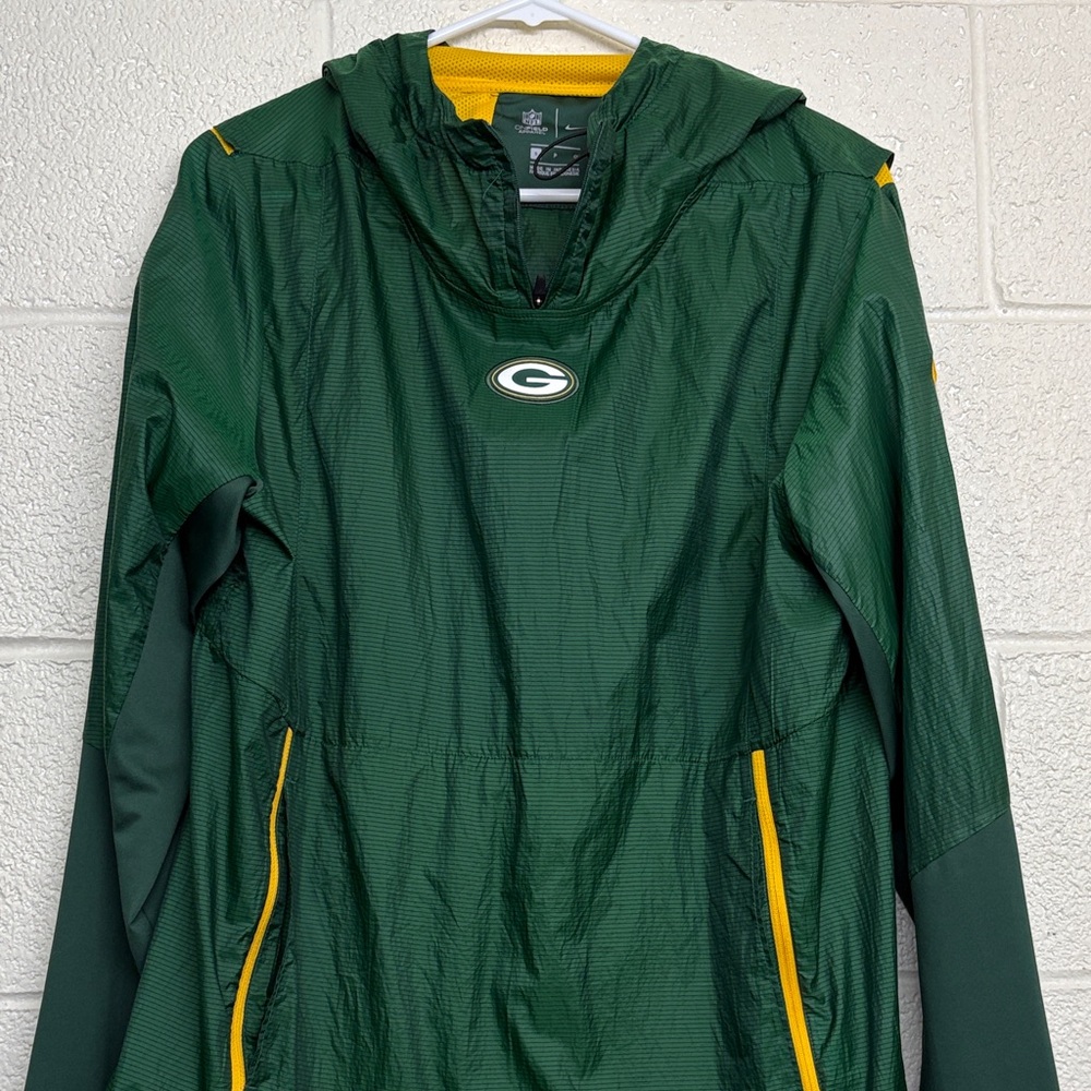Nike Green Windbreaker with Yellow Trim